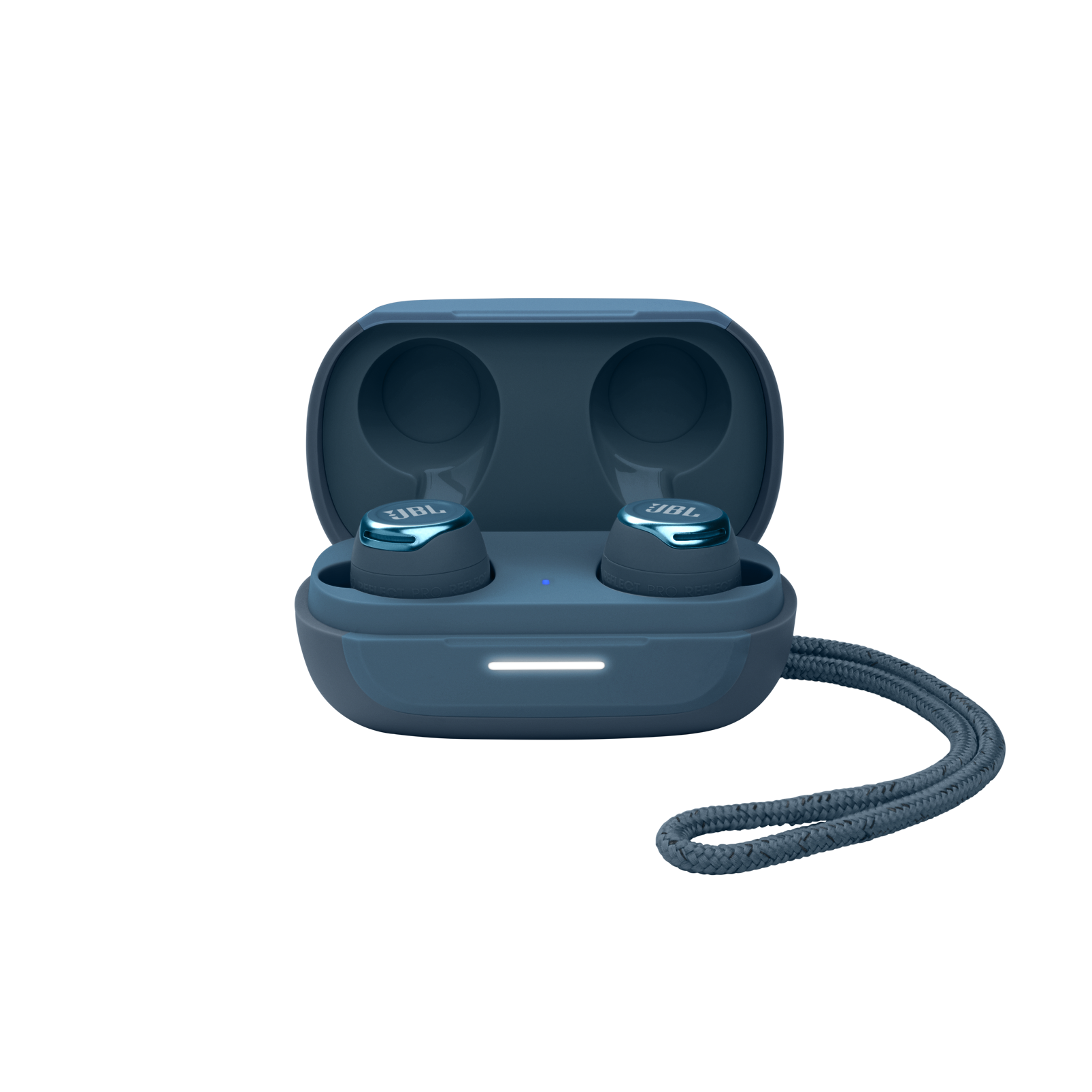 JBL Reflect Flow Pro - Blue - Waterproof true wireless Noise Cancelling active sport earbuds - Detailshot 2
